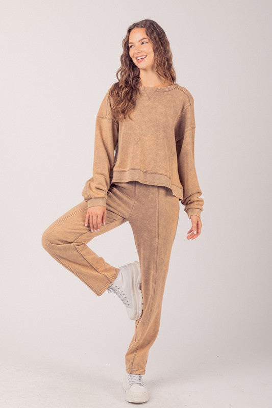Washed Comfy Pants and Top Set